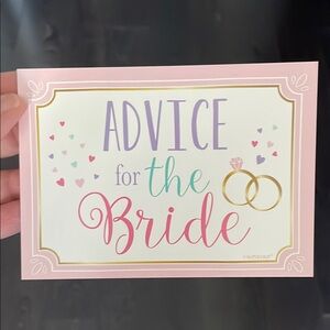 ☘️2/$15☘️Advice for the Bride Card